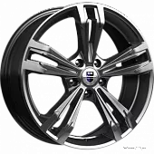 Диски 7x18 5x112 ET40 D66,6 K&K Каррера (КС655) (Блэк платинум) в Новомосковске, K&K